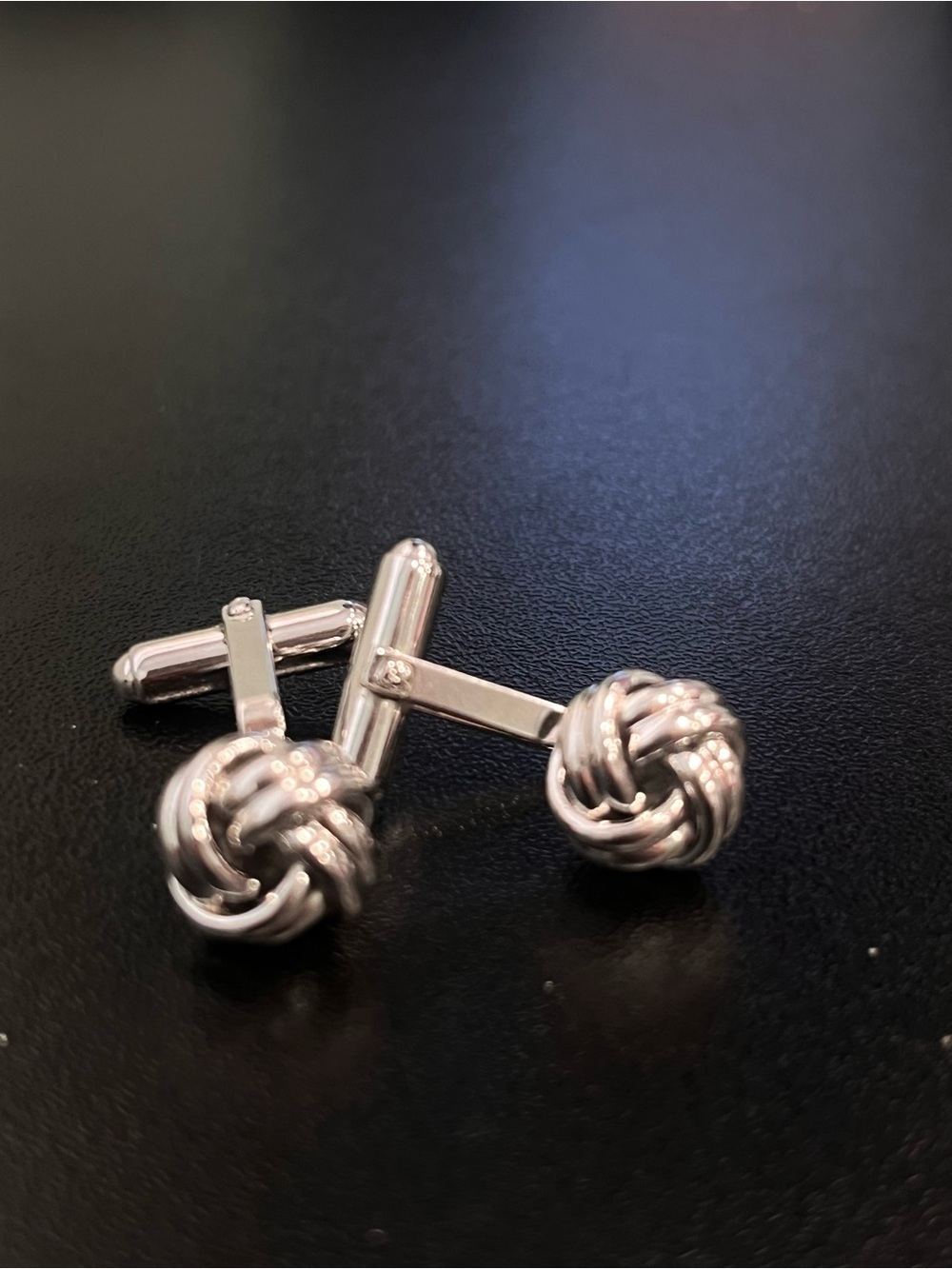 Silver Knot Cufflinks - Classic Knot Design
